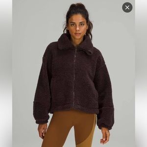Lululemon Brown Cinchable Fleece Zip Up - Size 6 - Brand New with Tags No tag